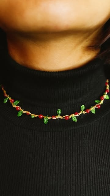 گردنبند یاقوت سرخ 🫀همراه دستبند✅