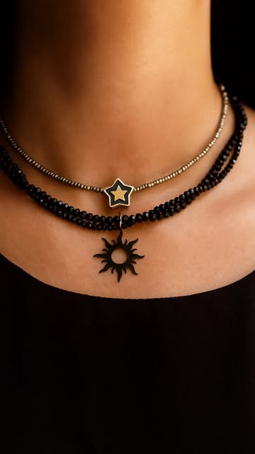 گردنبند ست خورشید و ستاره🌛🌞