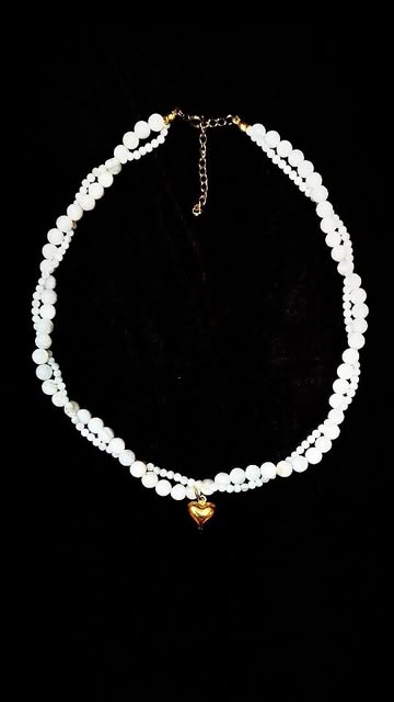 گردنبند مروارید صدفی استیل✨🌟